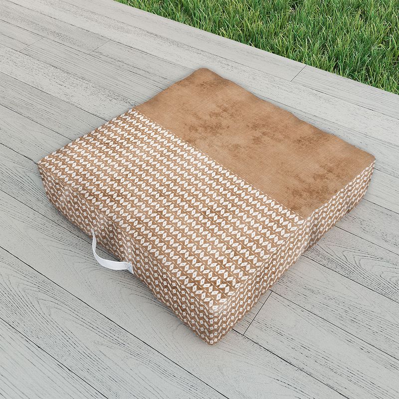 Sheila Wenzel-Ganny Two Toned Tan Texture Outdoor Floor Cushion - Deny Designs, 2 of 3