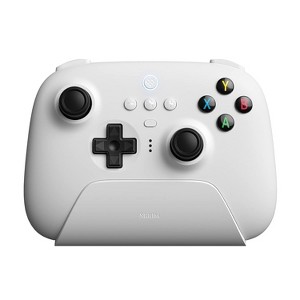 8BitDo Ultimate USB 2.4g Wireless Controller With Charging Dock for PC, Android, Steam Deck - White - 1 of 4