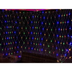 100 LED Clear Wire Net Lights (Multicolor), 4 Packs
