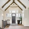 PAKOKULA Farmhouse 20 light Black Wagon Wheel Rustic Chandelier with Clear Glass Shade & Rattan Accents for Dinning Room - 4 of 4