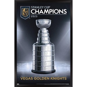 Trends International NHL Vegas Golden Knights - 2023 Stanley Cup Team Logo Framed Wall Poster Prints - 1 of 4