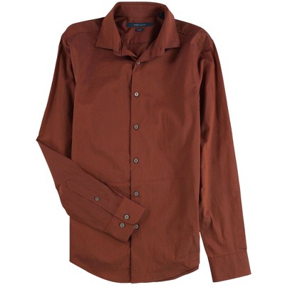 Perry Ellis Mens Spill-Resistant Button Up Shirt