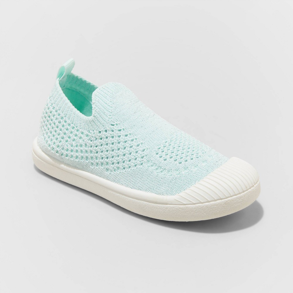 Toddler Corey Slip-On Sneakers - Cat & Jack™ Mint Shimmer 12T