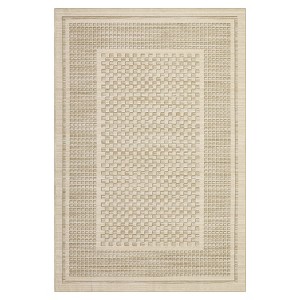 Indoor Modern Geometric Bordered Large Living Room Rugs, Washable Non Slip Throw Carpet for Bedroom, Soft Stain Resistant Floor Cover for Dining Room - 1 of 4