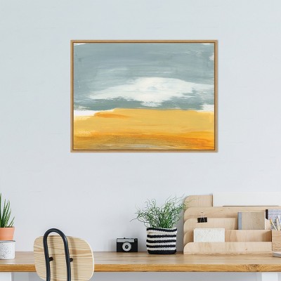 Sylvie Maple Framed Abstract Desert Canvas Wall Art 24 x 18 Inches