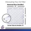 Filter King 24x28x1 Air Filter | 4-PACK | Carbon MERV 8 HVAC Pleated A/C Furnace Filters | MADE IN USA | Actual Size: 24 x 28 x .75" - 2 of 4
