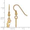 Black Bow Jewelry 14k Yellow Gold Plated Sterling Silver Cincinnati Bearcats NCAA Dangle Earrings - 2 of 3