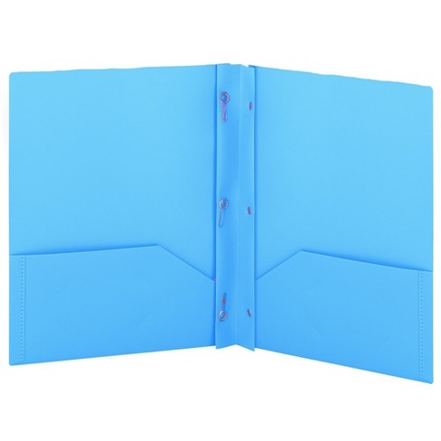 Enday Plastic 2-pockets Poly Portfolio W/ 3 Prongs : Target