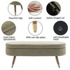 Itopfox Oval Storage Ottoman Bench with Upholstered Boucle Fabric and Golden Metal Legs, Perfect for Bedroom, Living Room, or Entryway (Green) - 4 of 4
