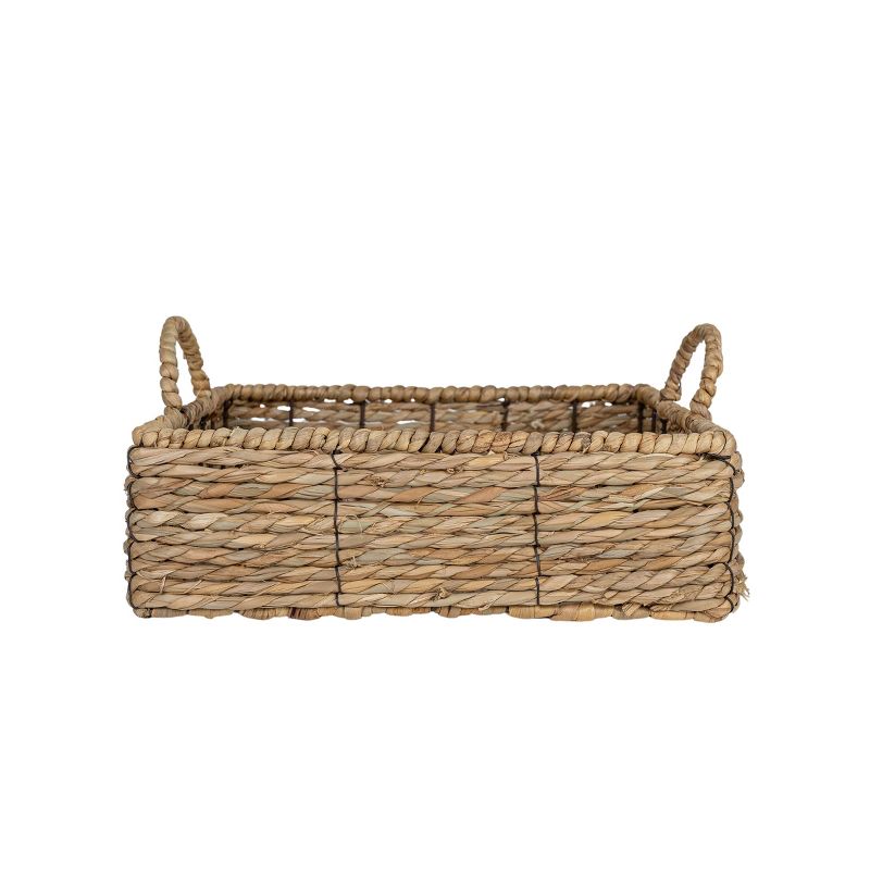 Brown Woven Seagrass & Metal Tray by Foreside Home & Garden, 1 of 8