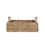 Brown Woven Seagrass & Metal Tray by Foreside Home & Garden