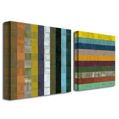 Trademark Fine Art -Michelle Calkins 'Wooden Abstract VI' Canvas Art