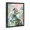 Stupell Industries Soft Gazing Tiger Black Framed Floater Canvas Wall Art - 3 of 4