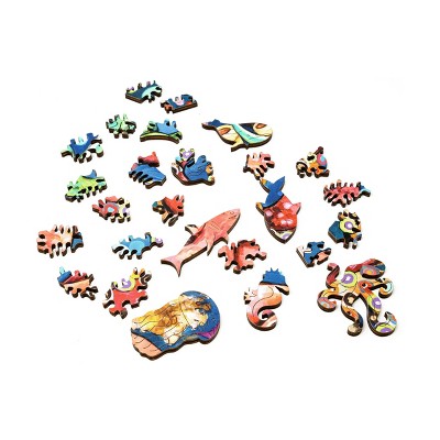 Colorful Marine Life Octopus Wooden Jigsaw Puzzle - 331 Pieces