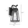 Chloe Lighting Alexa Industrial 1 Light Textured Black Outdoor Wall Sconce 12" Tall - 4 of 4