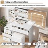 Vanity Desk With Mirror and LED Lights, Makeup Vanity Desk With Sliding Mirror, Power Outlet, Dressing Table With 4 Drawers - 4 of 4