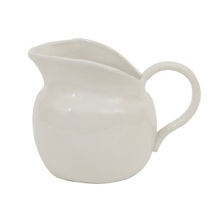 Storied Home White Stoneware Pitcher - 1 of 1