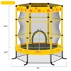 DSVIMOY 55" Kids Trampoline Bouncing Jumping Mat, Recreational Trampoline with Enclosure Net, Yellow, 55"*55"*63.4" - 3 of 4