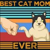 Men's Design By Humans Best Cat Mom Ever Retro Stripes By shirtpublic T-Shirt - 2 of 2
