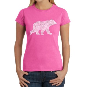 LA Pop Art Women's Word Art T-Shirt - Mama Bear - 1 of 4