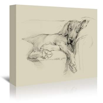 Americanflat Vintage Animal Dog Days I By Ethan Harper By World Art Group Wrapped Canvas