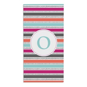 Personalization Mall Hot Pink Pattern Initial Beach Towel - 1 of 2