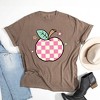Simply Sage Market Women's Checkered Apple Stars Short Sleeve Garment Dyed Tee - 3 of 4