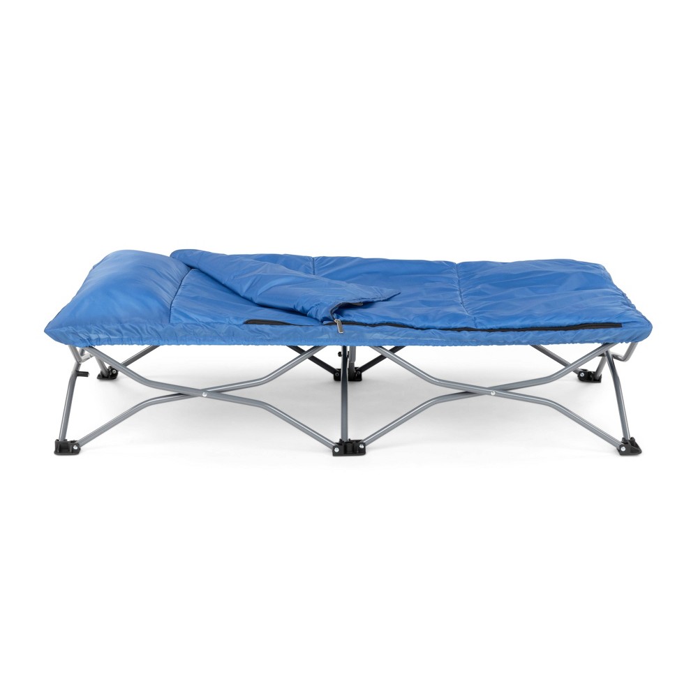 Regalo My Cot Deluxe Portable Toddler Bed Includes Sleeping Bag - Navy: Metal Frame, Maximum Weight 75 lbs, Narrow Twin