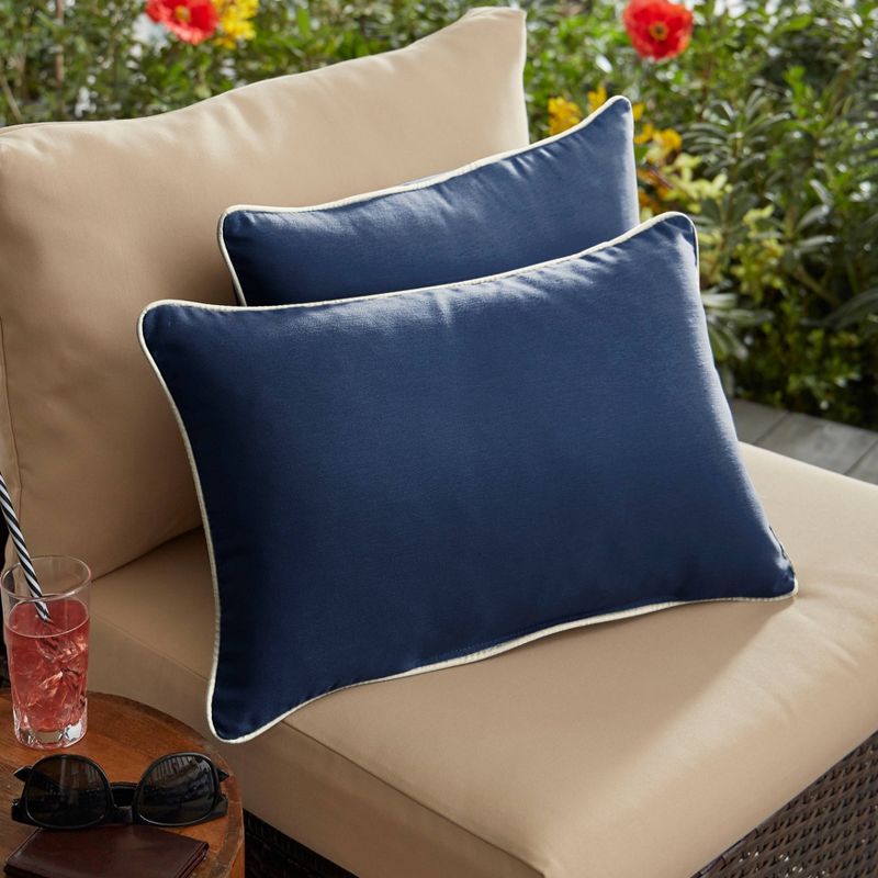 2pk Sorra Home Sunbrella Corded Indoor Outdoor Throw Pillow Sets, 2 of 5