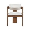 Meridian Furniture,Sacha Cream Linen Textured Fabric Dining Chair, Set of 2 - 3 of 4
