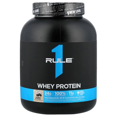 Rule One Proteins Whey Blend, Protein Powder Drink Mix, Cookies & Creme, 4.95 lb (2.24 kg)