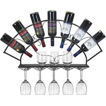 Sorbus 7-Bottle Wine & Stemware Wall Rack: Stylish Storage & Easy Access for Your Wine Essentials