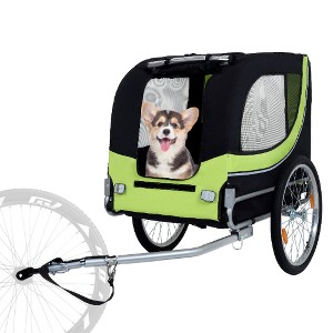 Lyngins All-Terrain 66LBS Pet Bike Trailer, Large Foldable Dog Stroller with Weatherproof Oxford Fabric, Pet Carrier with Steel Frame for Cycling - 1 of 4