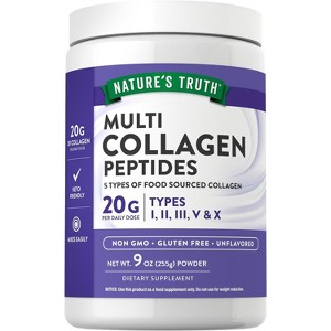 Nature's Truth Multi Collagen Peptide Powder | 9 oz | Type I, II, III, V, X - 1 of 4