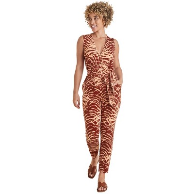 VENUS Womens Wrap Tie Jumpsuit