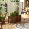 HOMLUX 1-Pack Outdoor Wood Design Flower Pot Plant Stand Garden, Balcony, Patio - 2 of 4