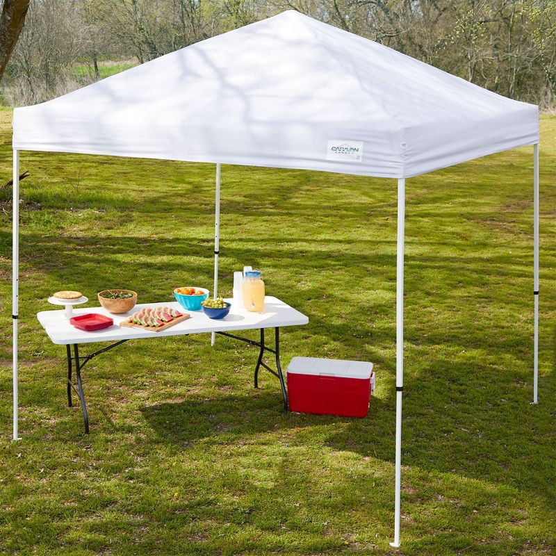 Caravan Canopy V-Series 10 x 10' 2 Straight Leg Sidewall Kit and M-Series Pro 2 10 x 10 Foot Shade Tent with Roller Bag for Recreational Use, 4 of 7