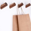Akoasm 4-Piece Wooden Wall-Mounted Decorative Hook Set for Hanging Coats, Hats, Towels & Bathrobes-Walnut - 4 of 4