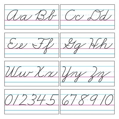 Trend Basic Alphabet Zaner-bloser Cursive Bulletin Board Set : Target