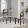 MAYEERTY Set of 4 Wooden Dining Chairs, Padded Upholstered Seat, Dining Room Living Room, Gray - 2 of 4