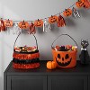 7.5" Sequin Pumpkin Trick or Treat Fabric Basket Orange/Black - Hyde and EEK! Boutique™ - 2 of 3