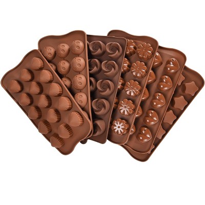 Silicone Chocolate Candy Molds [Mini Fancy Cake, 18 Cup] - Non Stick, —  Freshware