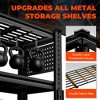 BSMTEK Heavy Duty Garage Storage Shelving 48 x 24 x 72 Inch 5 Tier Metal Rack with Wire Grid Shelves Black - 4 of 4