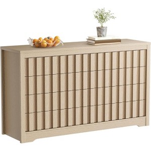 CuisinSmart 8 Drawer Dresser, Modern Wavy Grooves Dressers for Closet, Storage Organizer for Living Room, Hallway - 1 of 4
