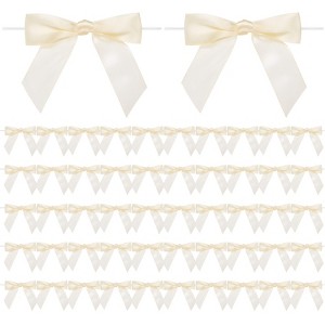 Unique Bargains Polyester Multipurpose Use Durable Flexible Gift Wrap Bows 50 Pcs - 1 of 4