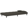 vidaXL Dark Gray Velvet Loveseat - 2-Seater Convertible Sofa Bed with Pillows | Comfortable Twin Sleeper for Living Room, Small Spaces - 4 of 4