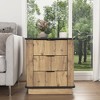 HDZNVF Multi-Functional Three-Drawer MDF Nightstand - 3 of 4