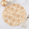 Saro Lifestyle Circles Design Capiz Table Placemats (Set of 4), Gold - 4 of 4