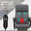 Executive Massage Office Chair with 4 Vibration, Computer Desk Chair, PU Leather Heated Reclining Chair with Adjustable Height, Swivel Wheels - 4 of 4