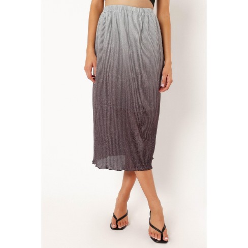 Black pleated 2024 midi skirt target